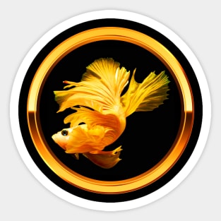 Endearing Gold Fish Sticker